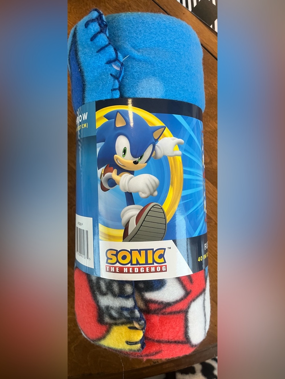Sonic the Hedgehog Plush Fleece Throw Blanket Kids Dogs Car NEW